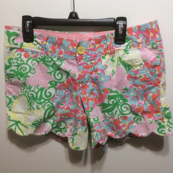 Lilly Pulitzer Buttercup Shorts Sz 0 Mariposa - Picture 5 of 8
